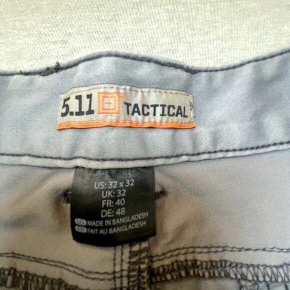 5.11 Tactical Pants 32 x 32 Gray Utility Men's Cargo Multi-Pocket Pants - Picture 8 of 9